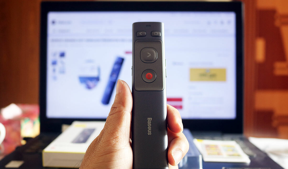 Baseus Orange Dot Wireless Presenter Red Laser